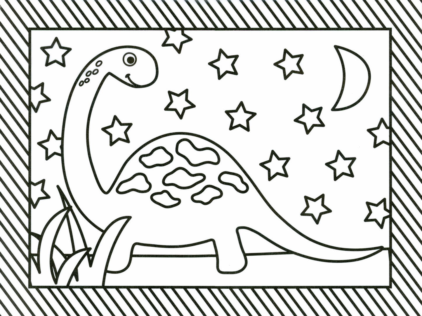 Stained Glass Coloring, Dinosaurs