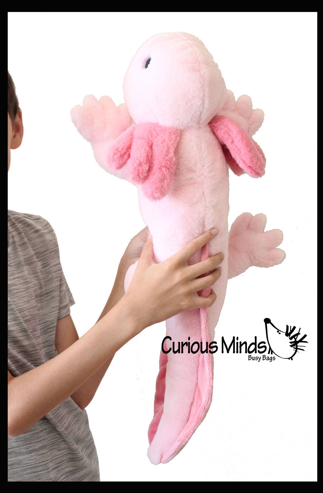 Large Long Plush Stuffed Axolotl