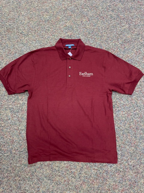 Earlham Cotton Polo, Maroon