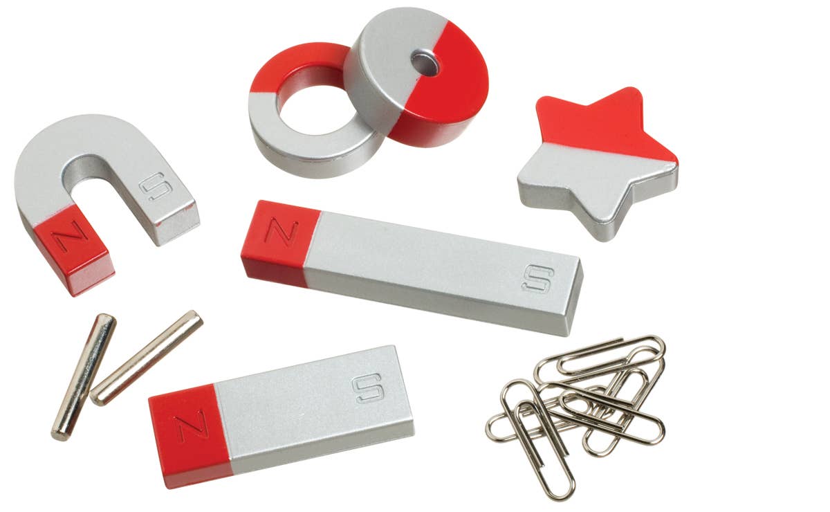 Collection of various toy magnets.