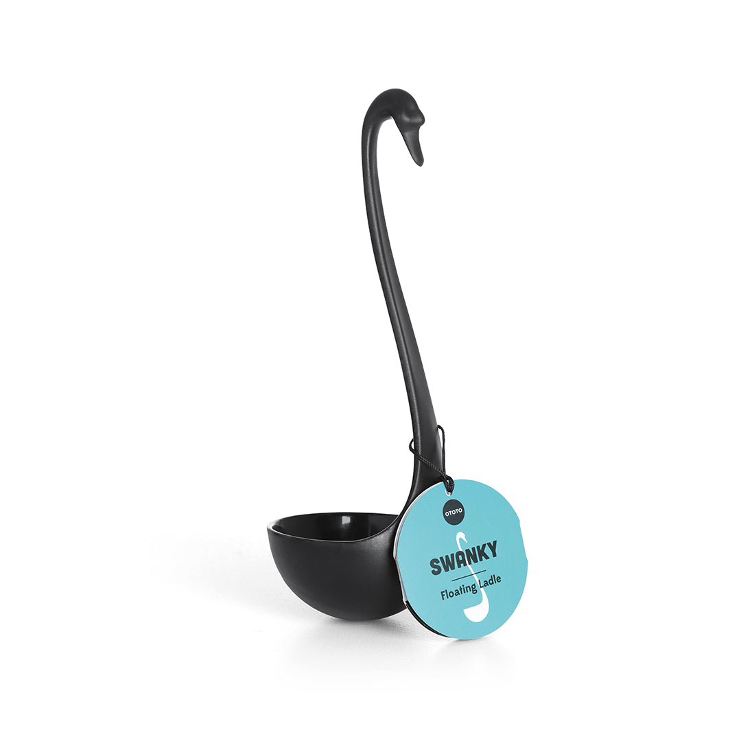 Swanky Floating Swan Ladle (Black)