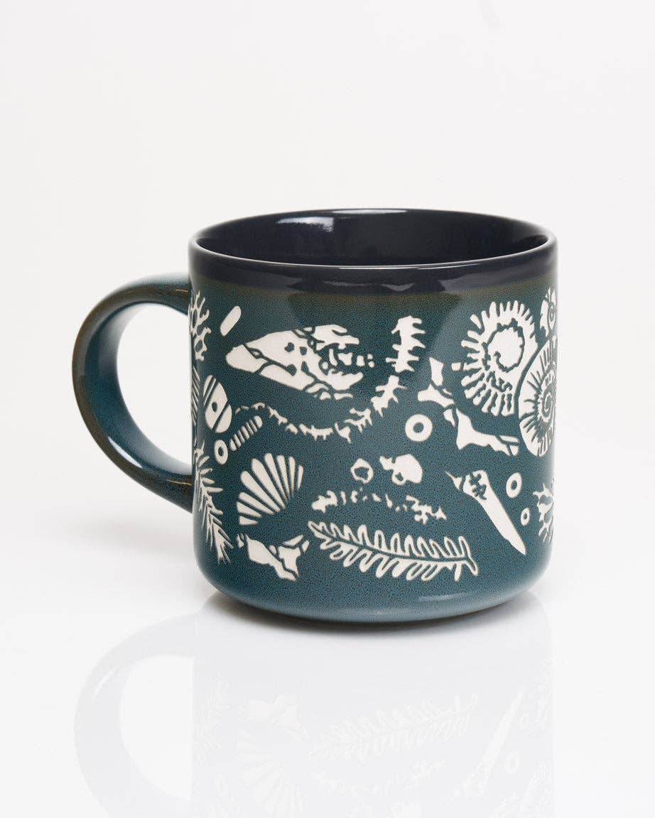 Fossils Hand Carved 15 oz Ceramic Mug