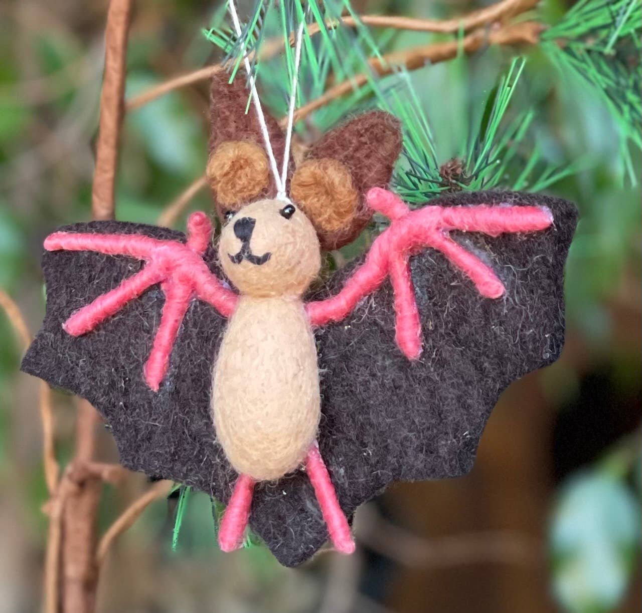 Long-eared Bat Felt Ornament
