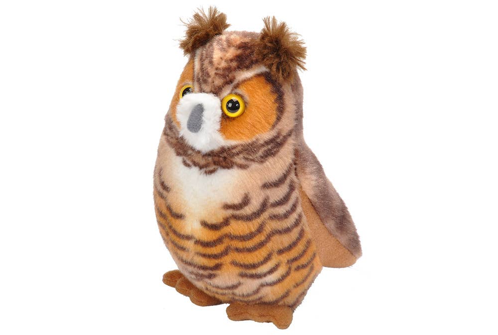 Audubon Ii Great Horned Owl Stuffed Animal With Sound 5.5"