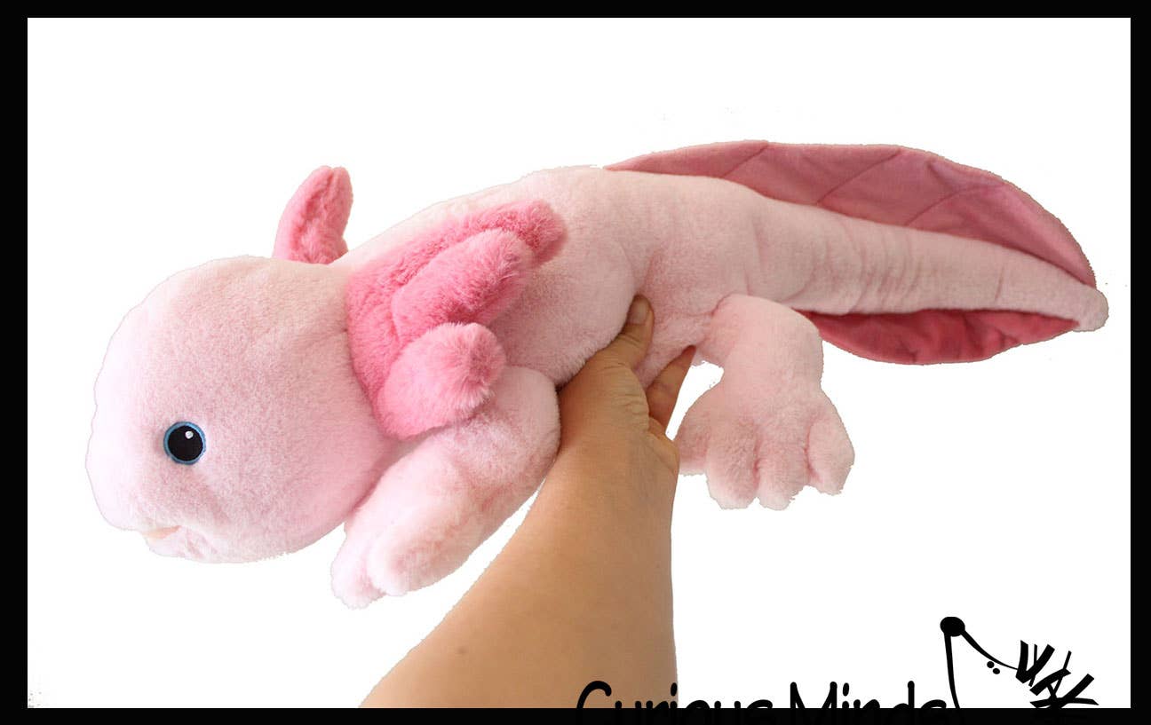 Large Long Plush Stuffed Axolotl