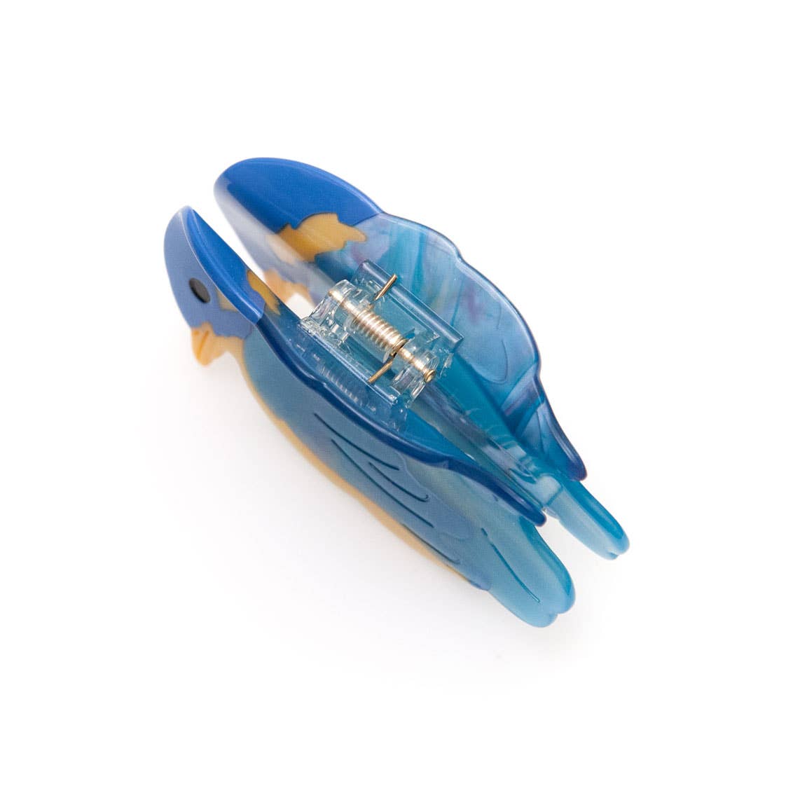 Blue Bird Hair Claw Clip shaped like a blue jay.