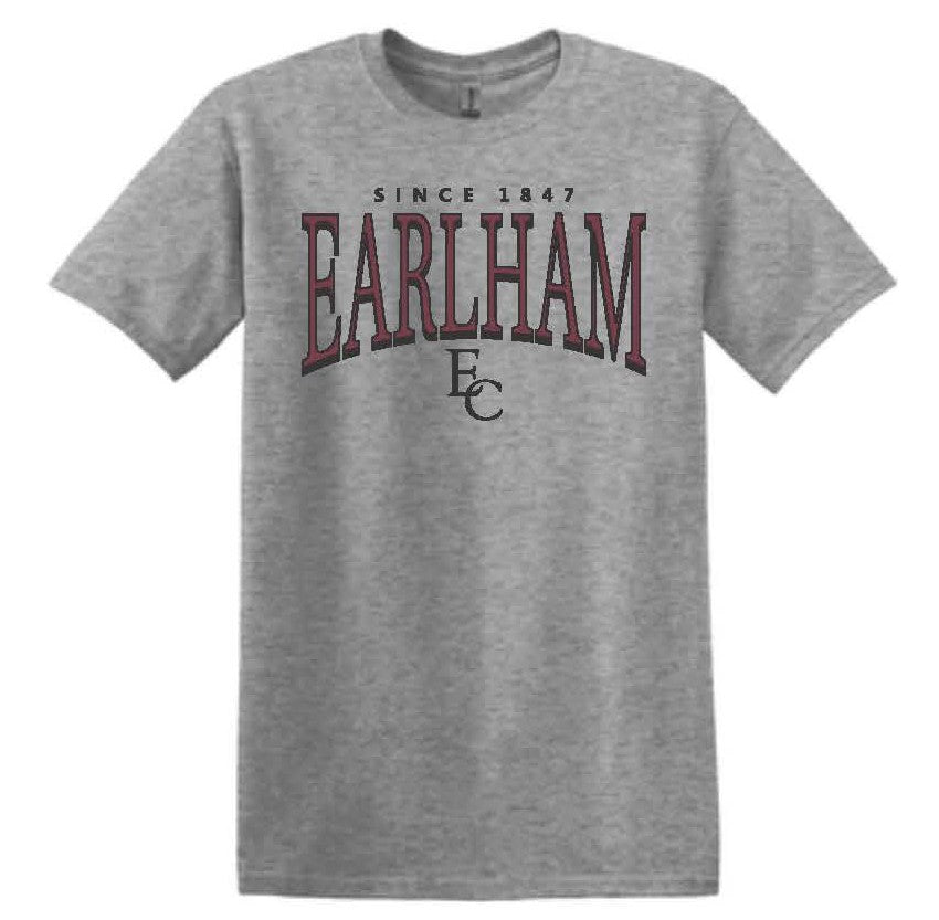 Earlham Skinny Letters Tee