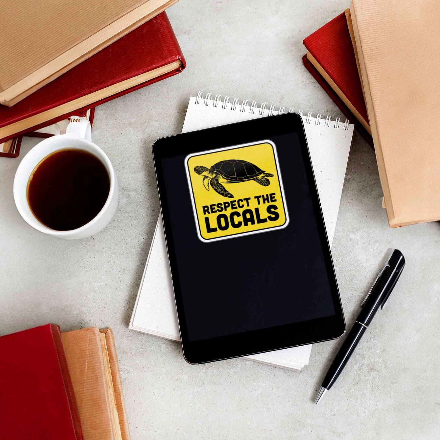 Respect the Locals Sea Turtle Sticker