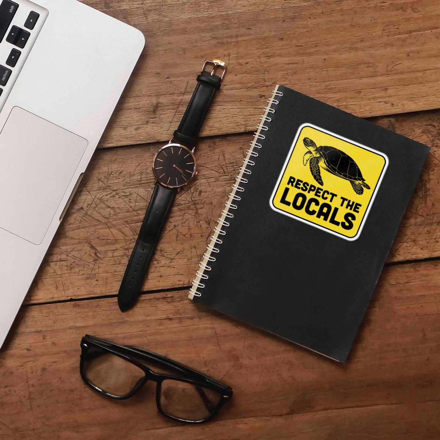 Respect the Locals Sea Turtle Sticker