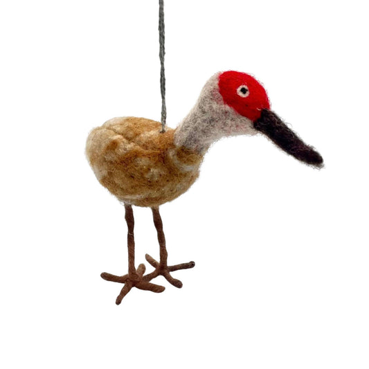 Sandhill Crane Felt Ornament