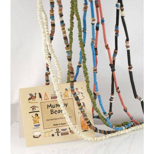 Egyptian Mummy Bead Strand Assorted Styles and Colors - 24"