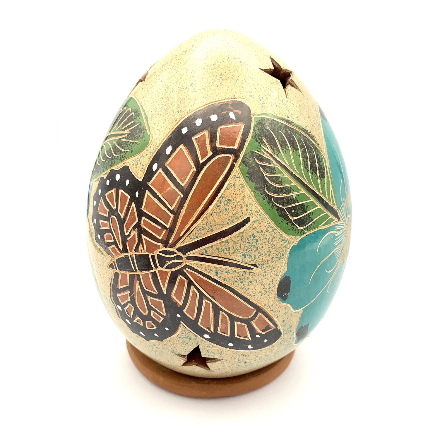 Monarch Butterfly and Flower Luminary