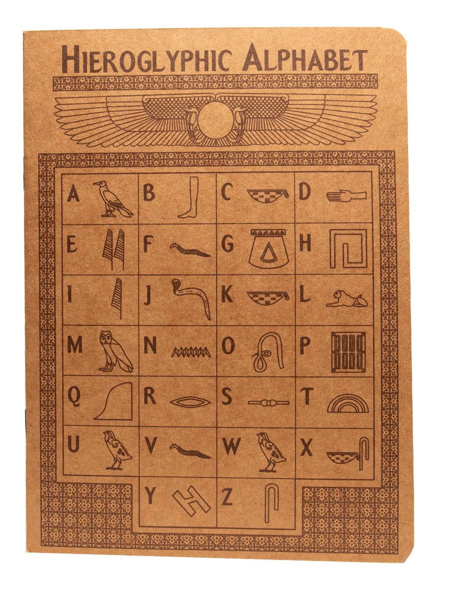 Sketch Book - Egyptian Hieroglyphic Alphabet - 6" x 8"