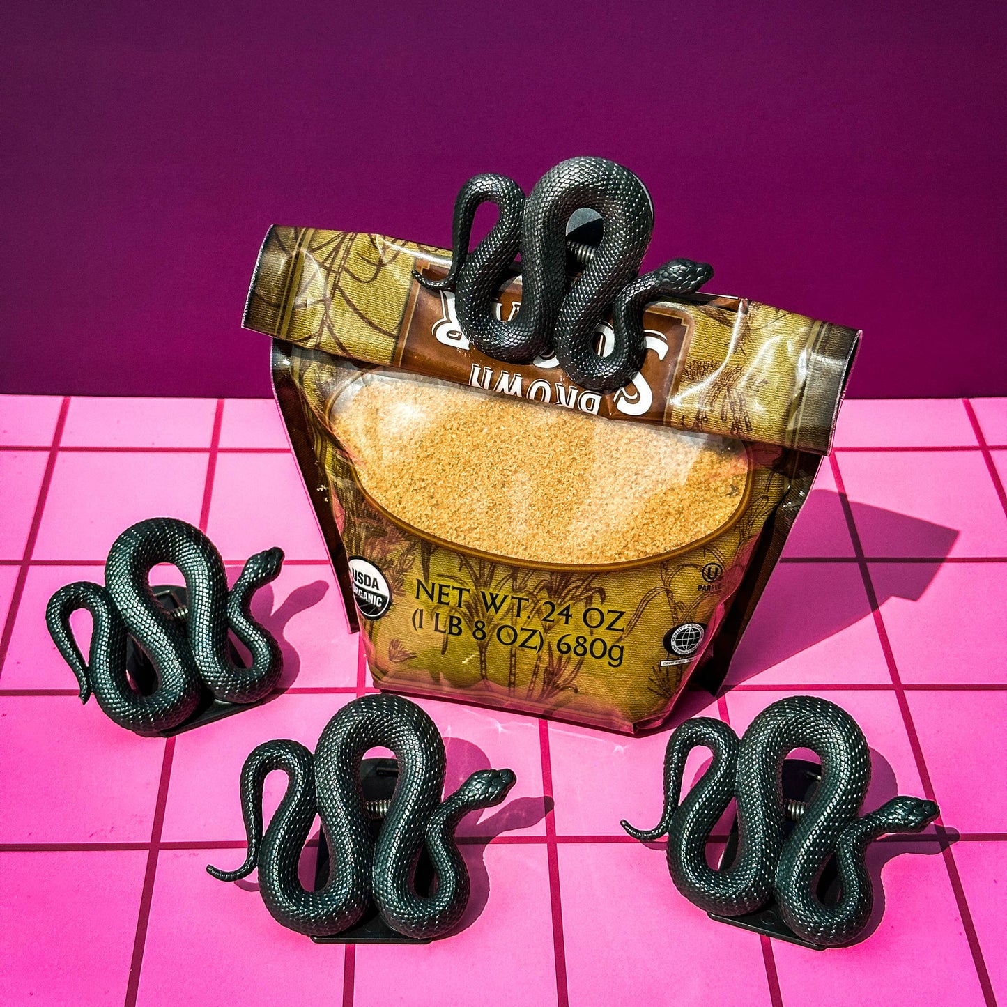 SSSSNACK ATTACK - Snake Bag Clips