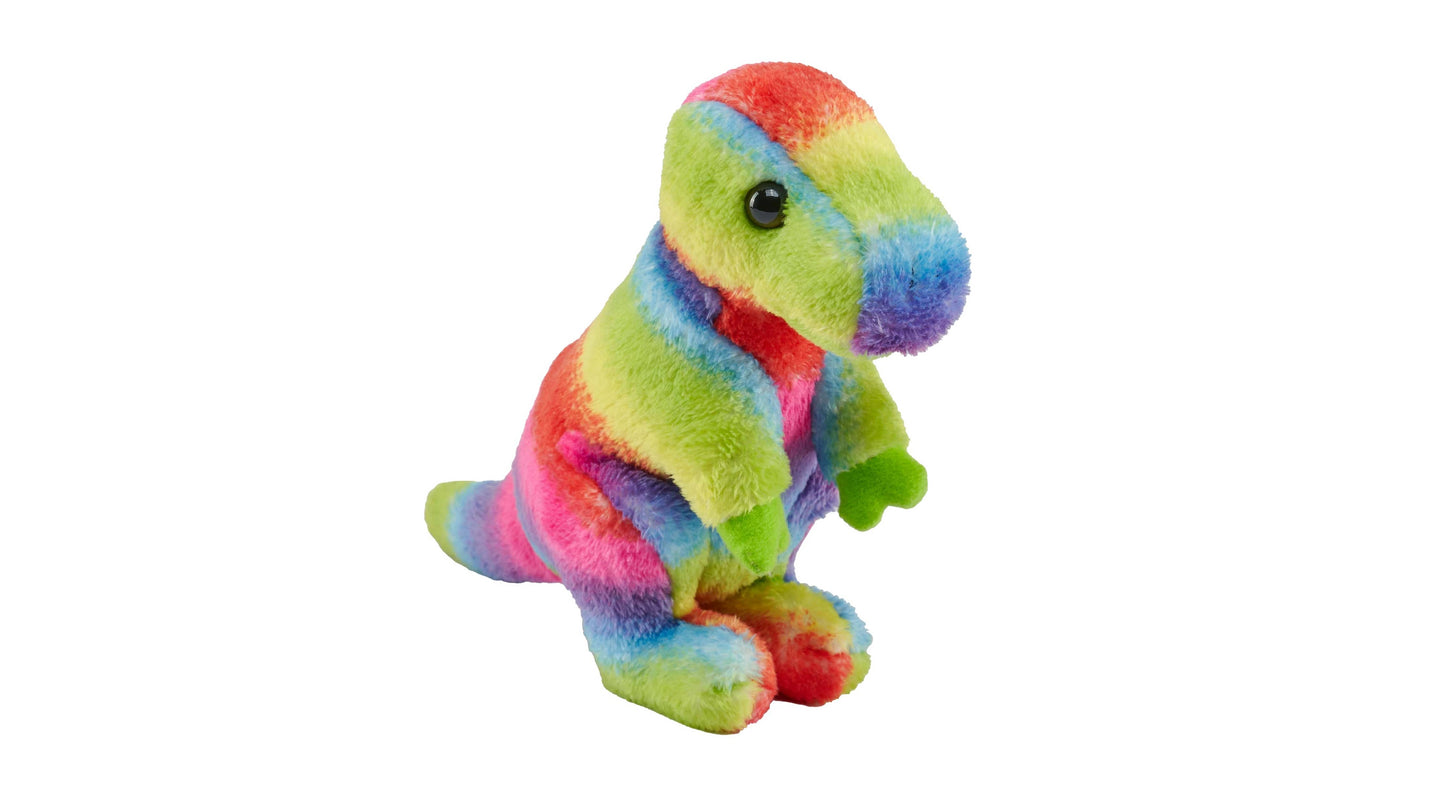 Pocketkins-ECO-Rainbow T.Rex Stuffed Animal 5"