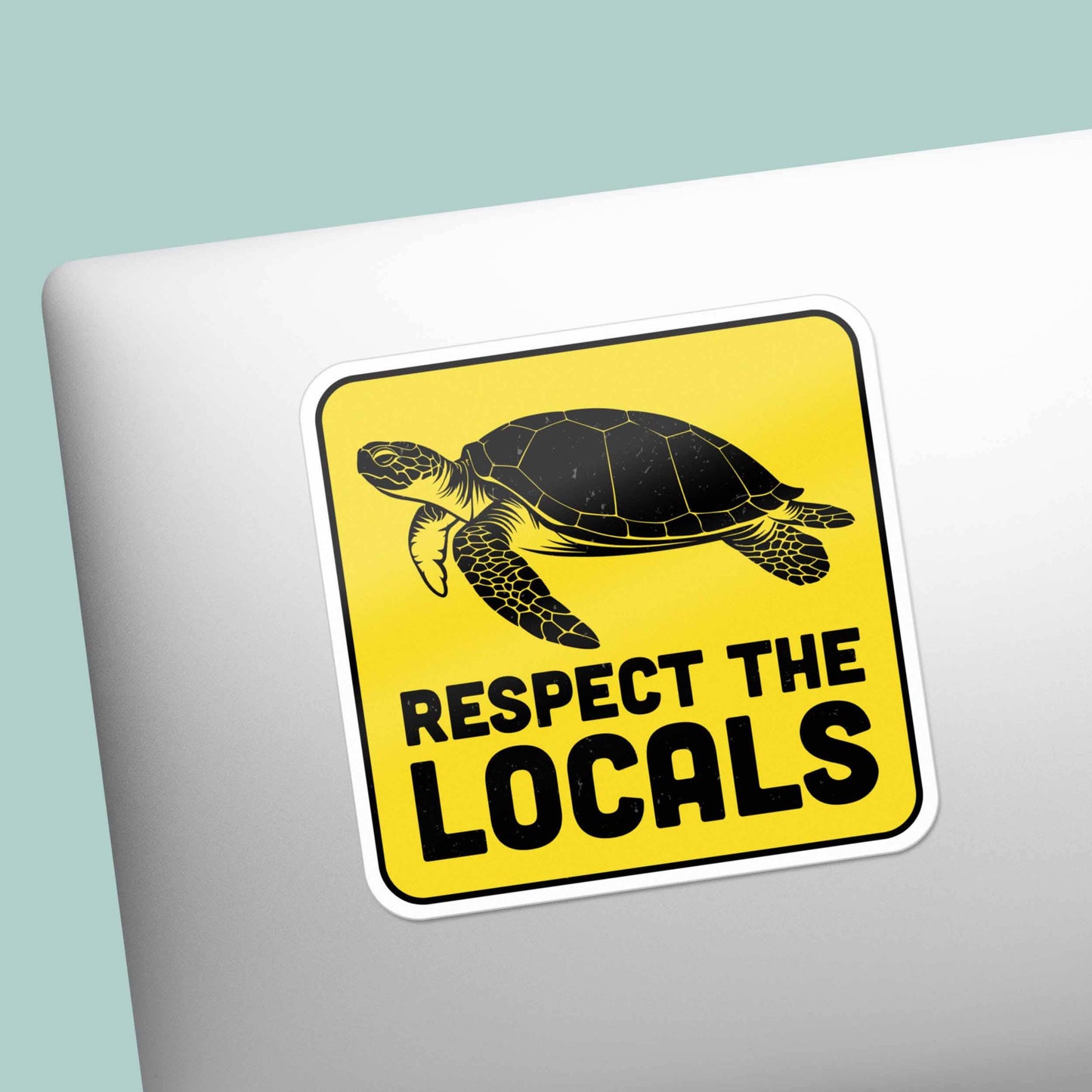 Respect the Locals Sea Turtle Sticker