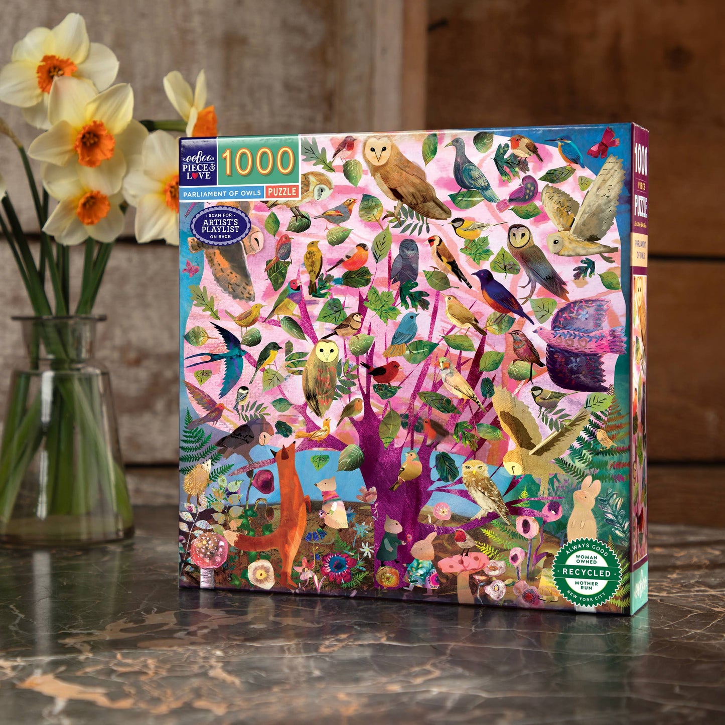 eeBoo - Parliament of Owls 1000 Piece Puzzle