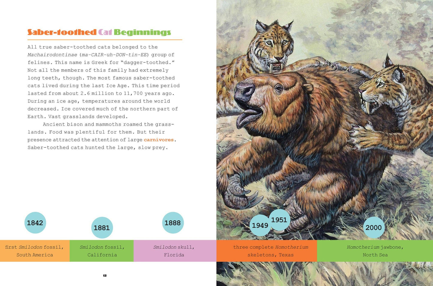 X-Books: Ice Age Creatures: Saber-Toothed Cats