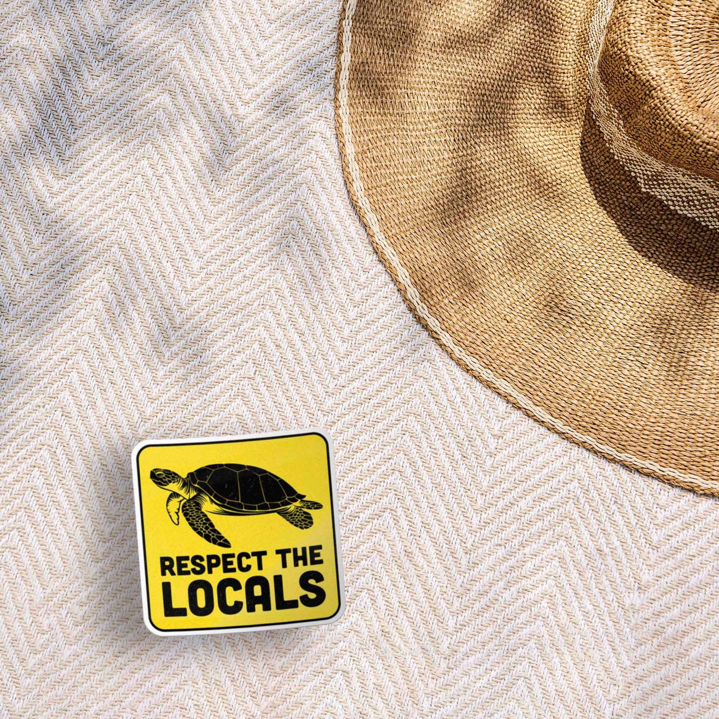 Respect the Locals Sea Turtle Sticker