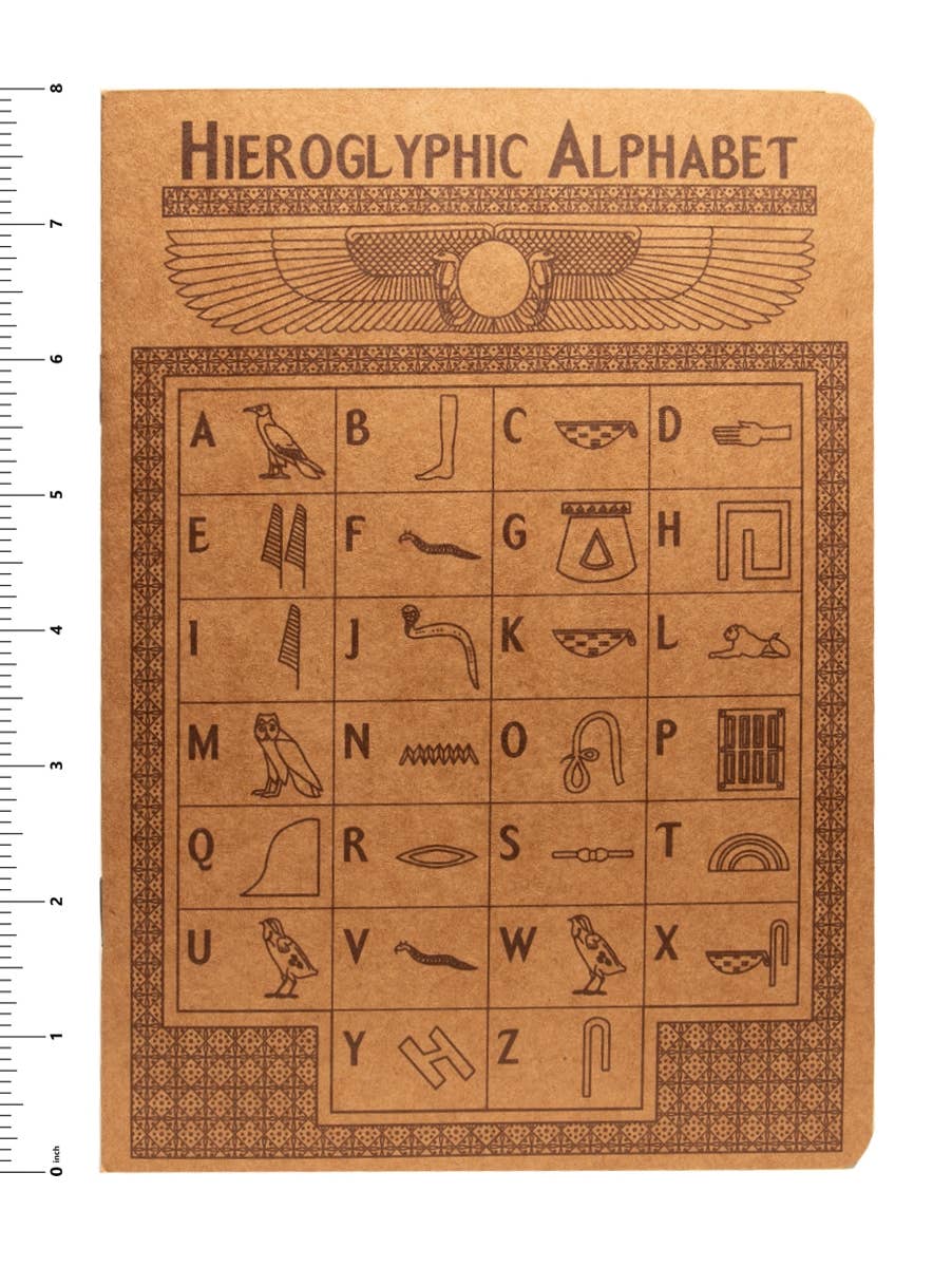 Sketch Book - Egyptian Hieroglyphic Alphabet - 6" x 8"