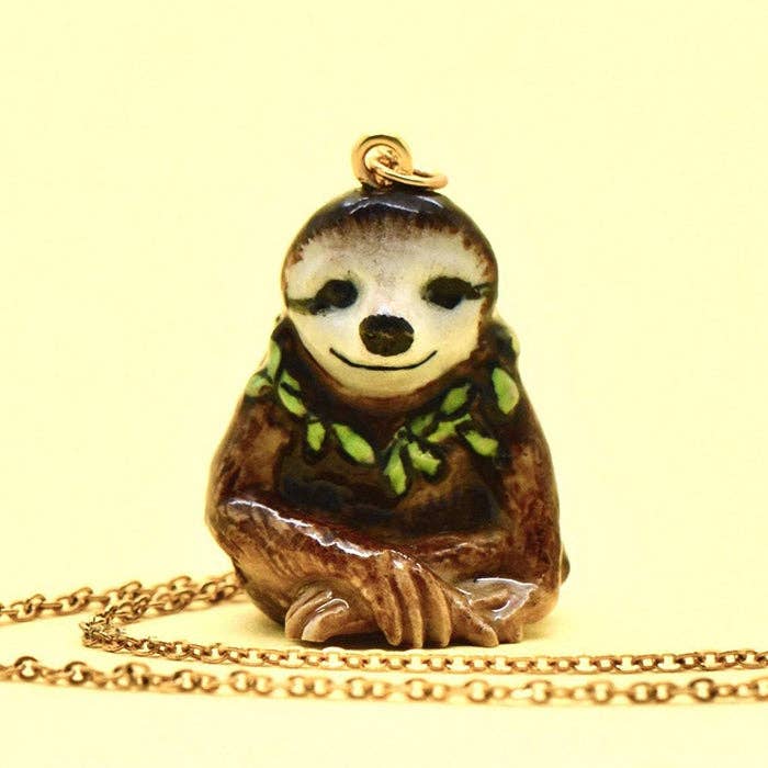 Happy Sloth Necklace
