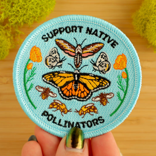 Support Native Pollinators Iron-on Patch
