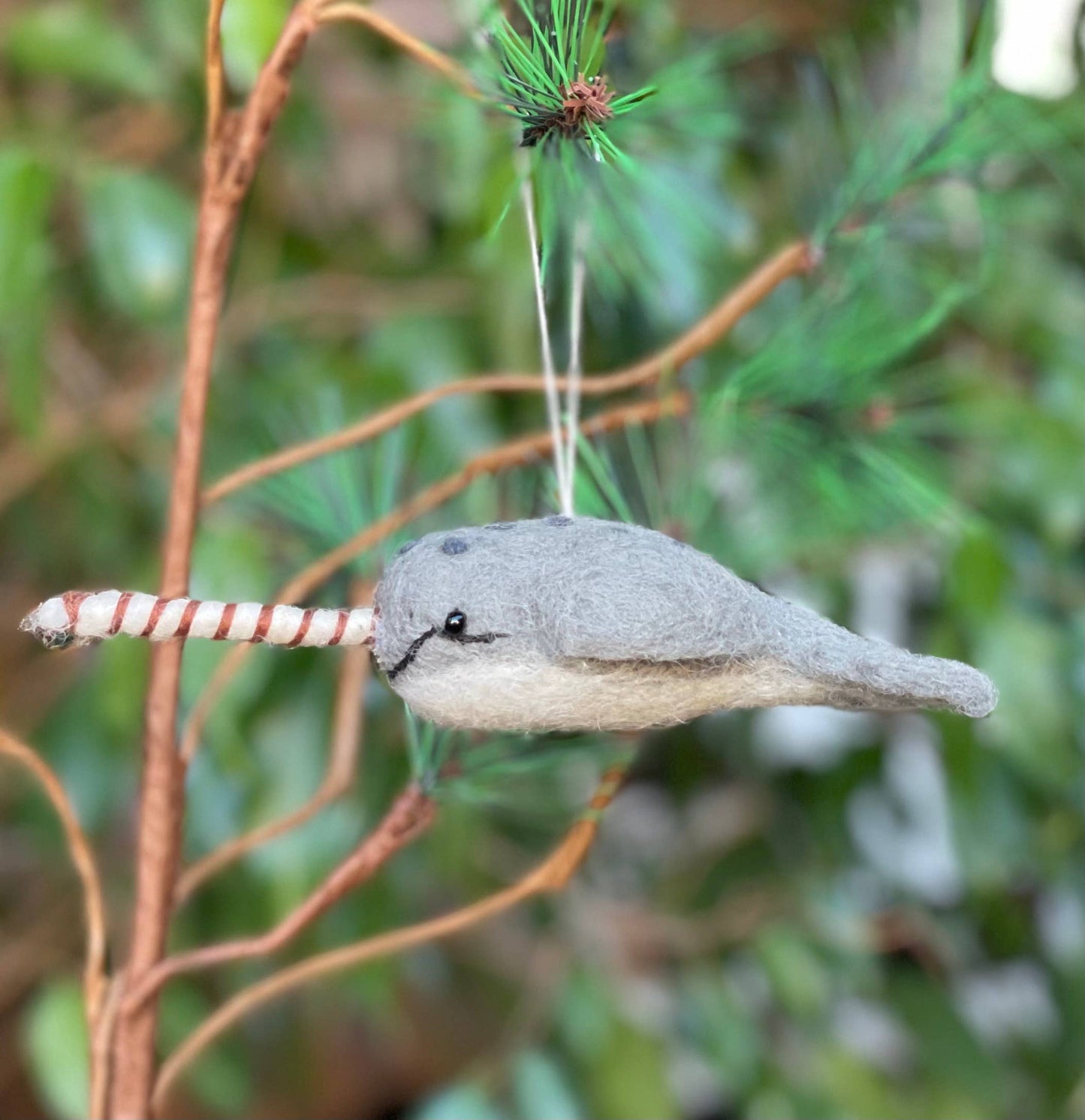 Narwhal Felt Ornament
