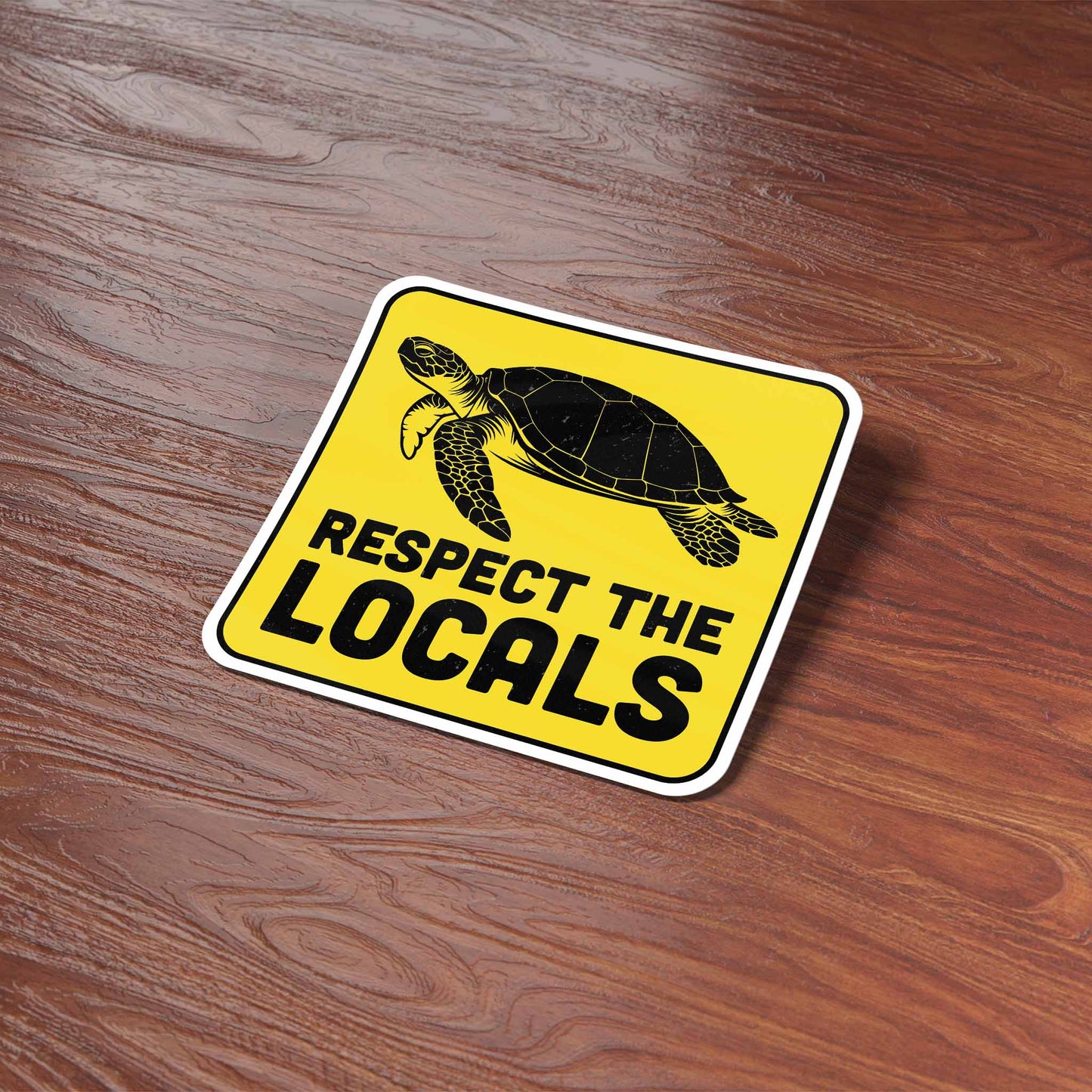 Respect the Locals Sea Turtle Sticker