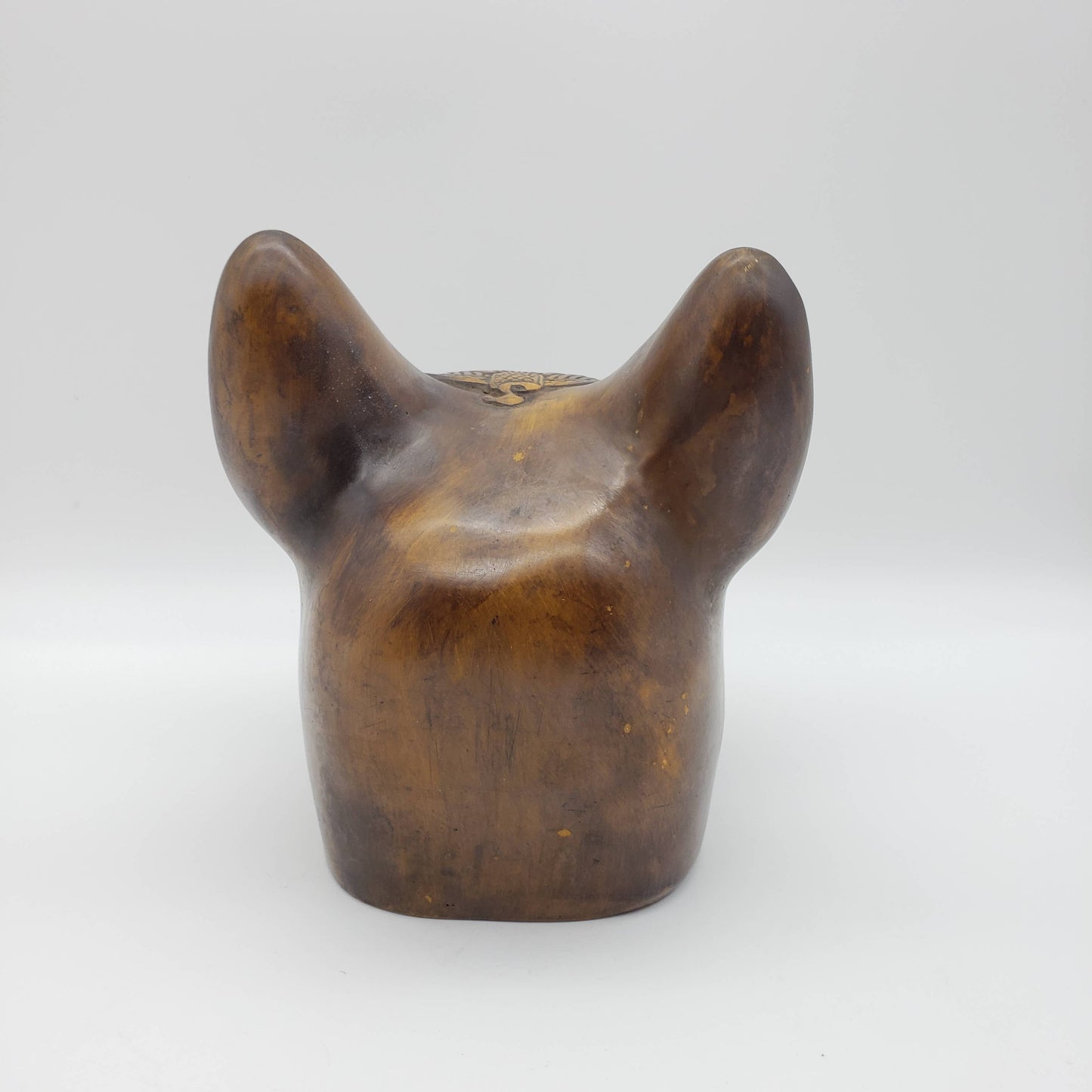 Bastet Cat Bust Statue Brown Large - 6" - Egyptian Goddess