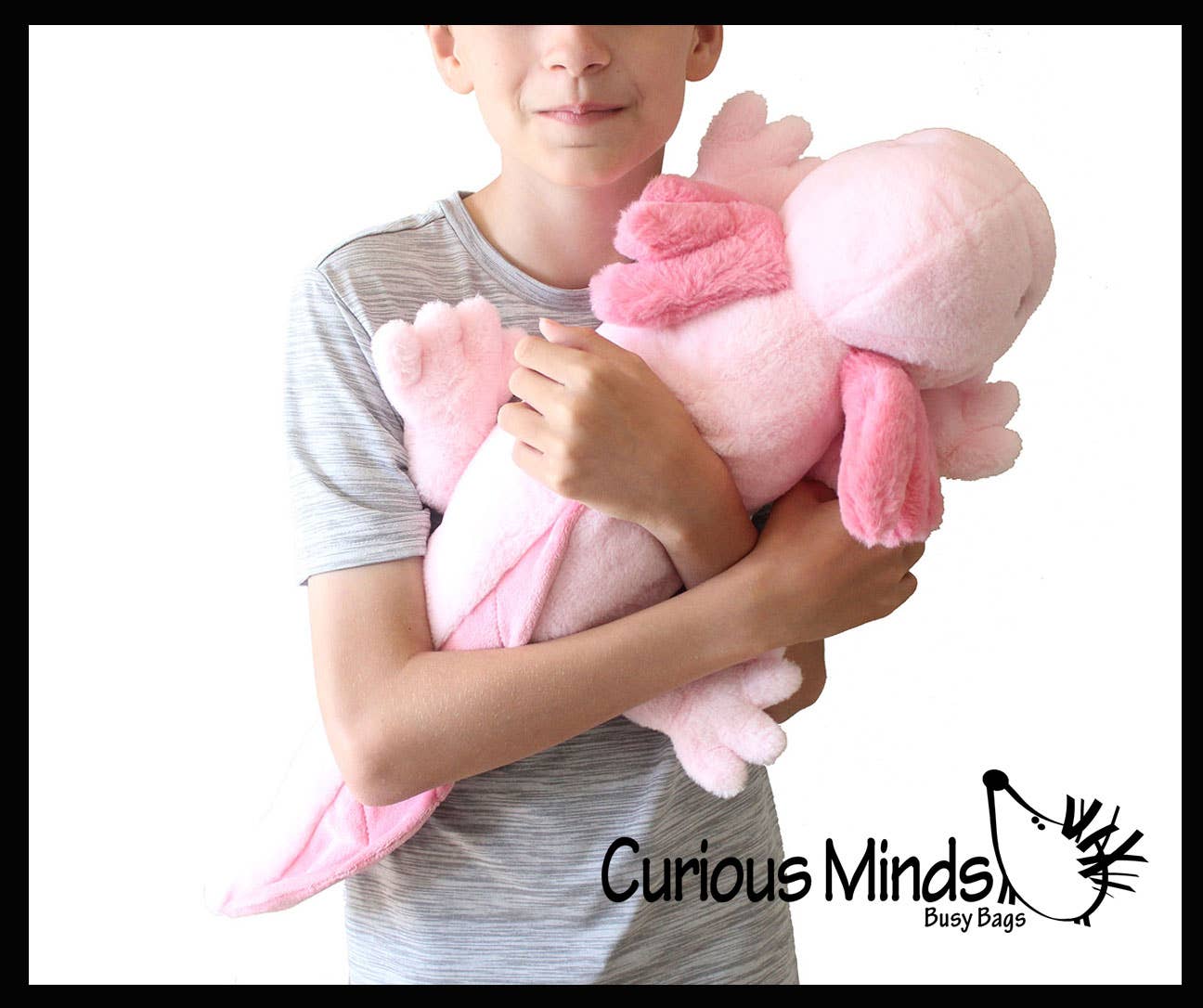 Large Long Plush Stuffed Axolotl