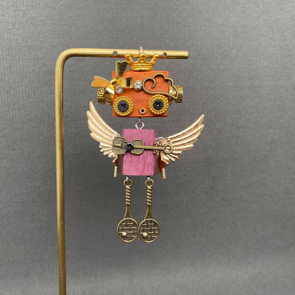 Handmade Punk Robot Necklace