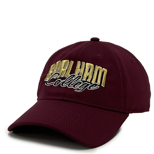 A maroon EC Cooling Cap with Fordham College embroidered on the front in gold and white letters.