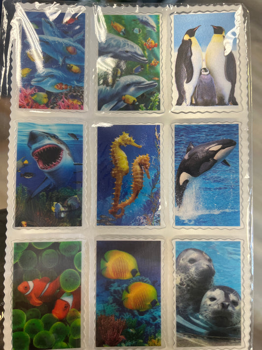 3D Animal Stickers (1 sheet of 9 stickers)