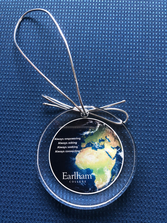 Earlham World Acrylic Ornament