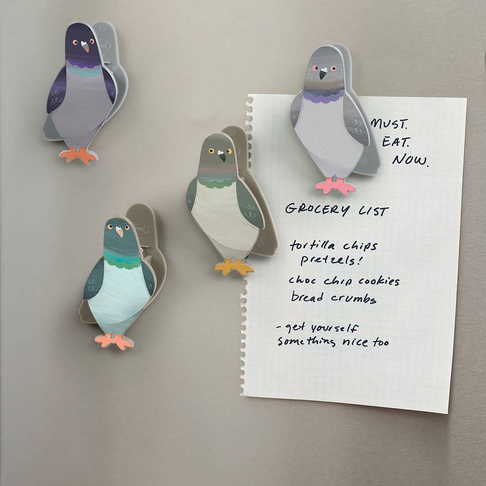 Peckish - Pigeon Bag Clips - Set of 4
