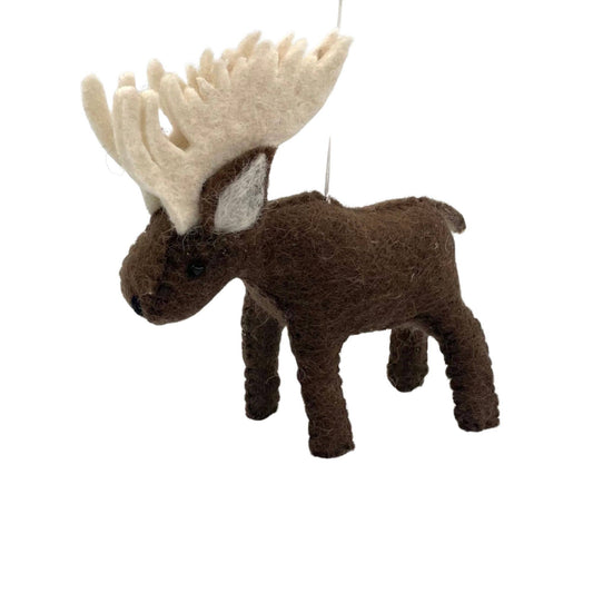 Moose Felt Ornament