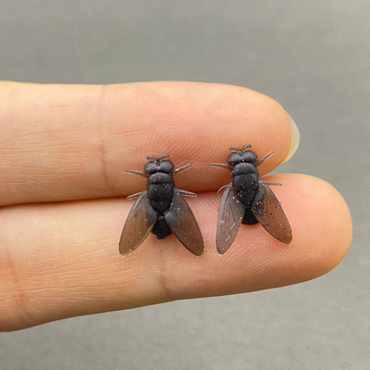 Silicone Fly Ear Studs-Black