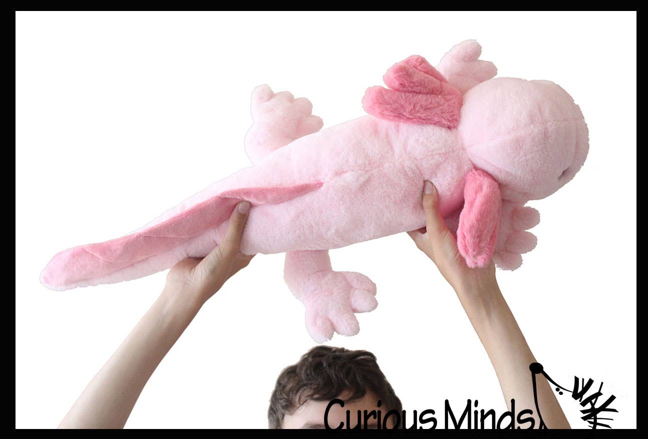 Large Long Plush Stuffed Axolotl