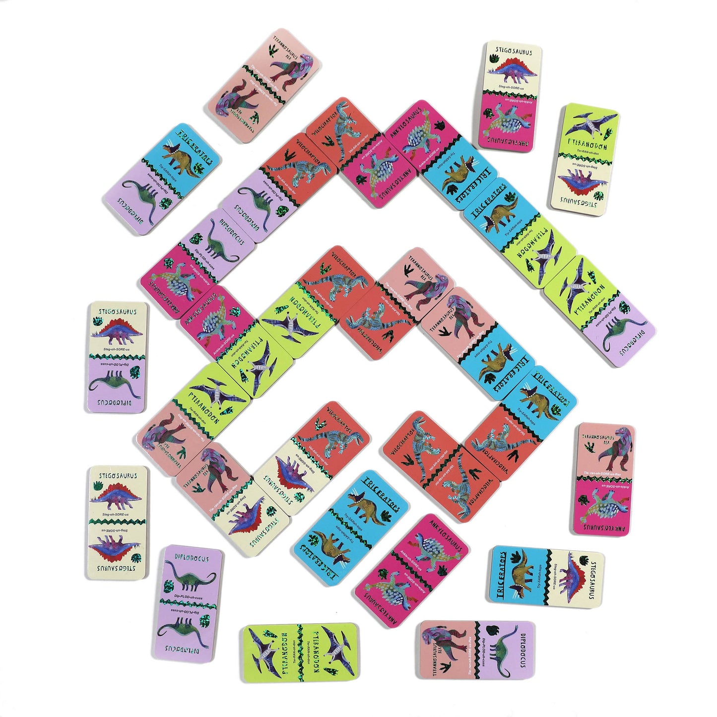 eeBoo - Giant Shiny Dinosaur Dominoes