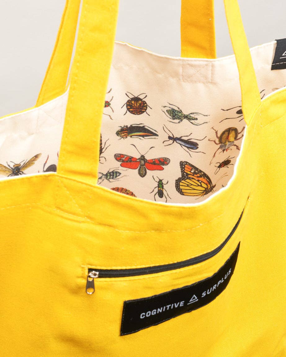 Cognitive Surplus - Garden Friends: Entomology Canvas Shoulder Tote