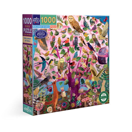 eeBoo - Parliament of Owls 1000 Piece Puzzle