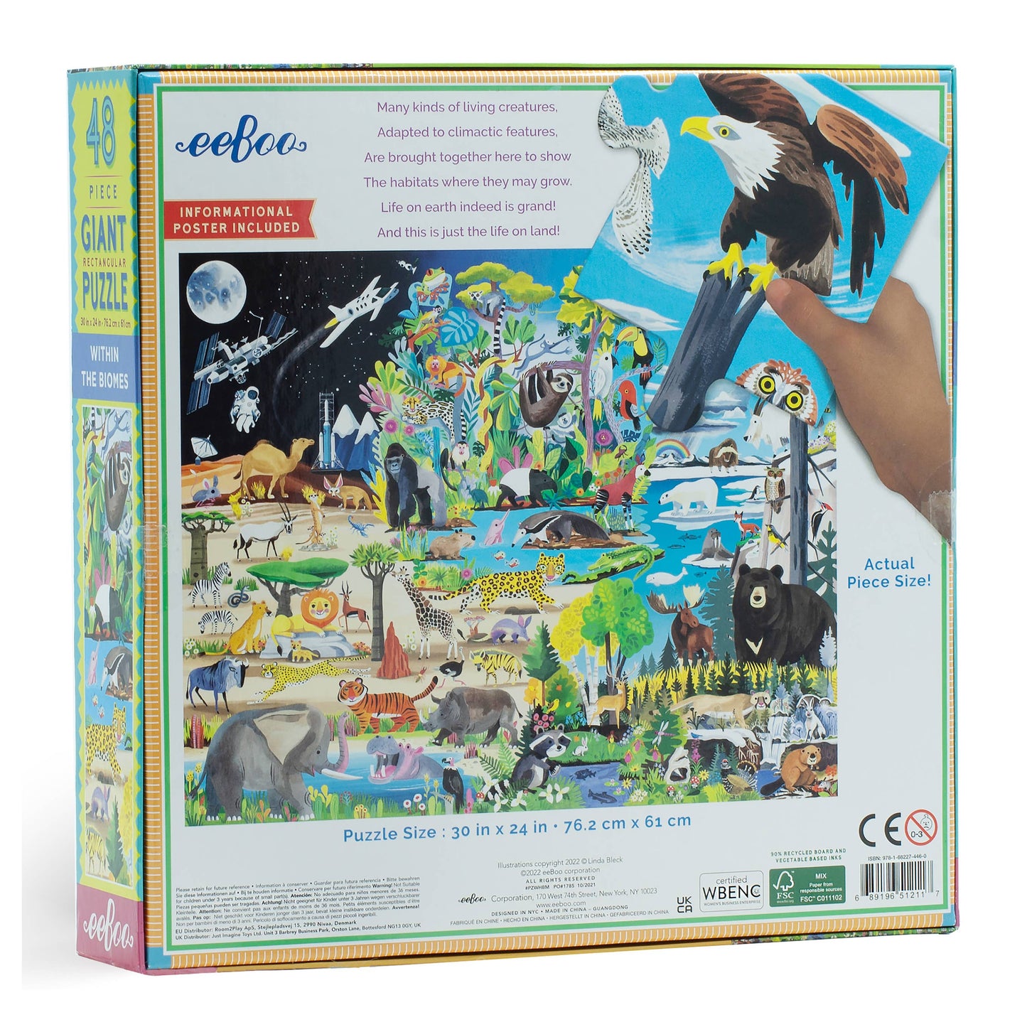 eeBoo - Within the Biome 48 Piece Giant Puzzle