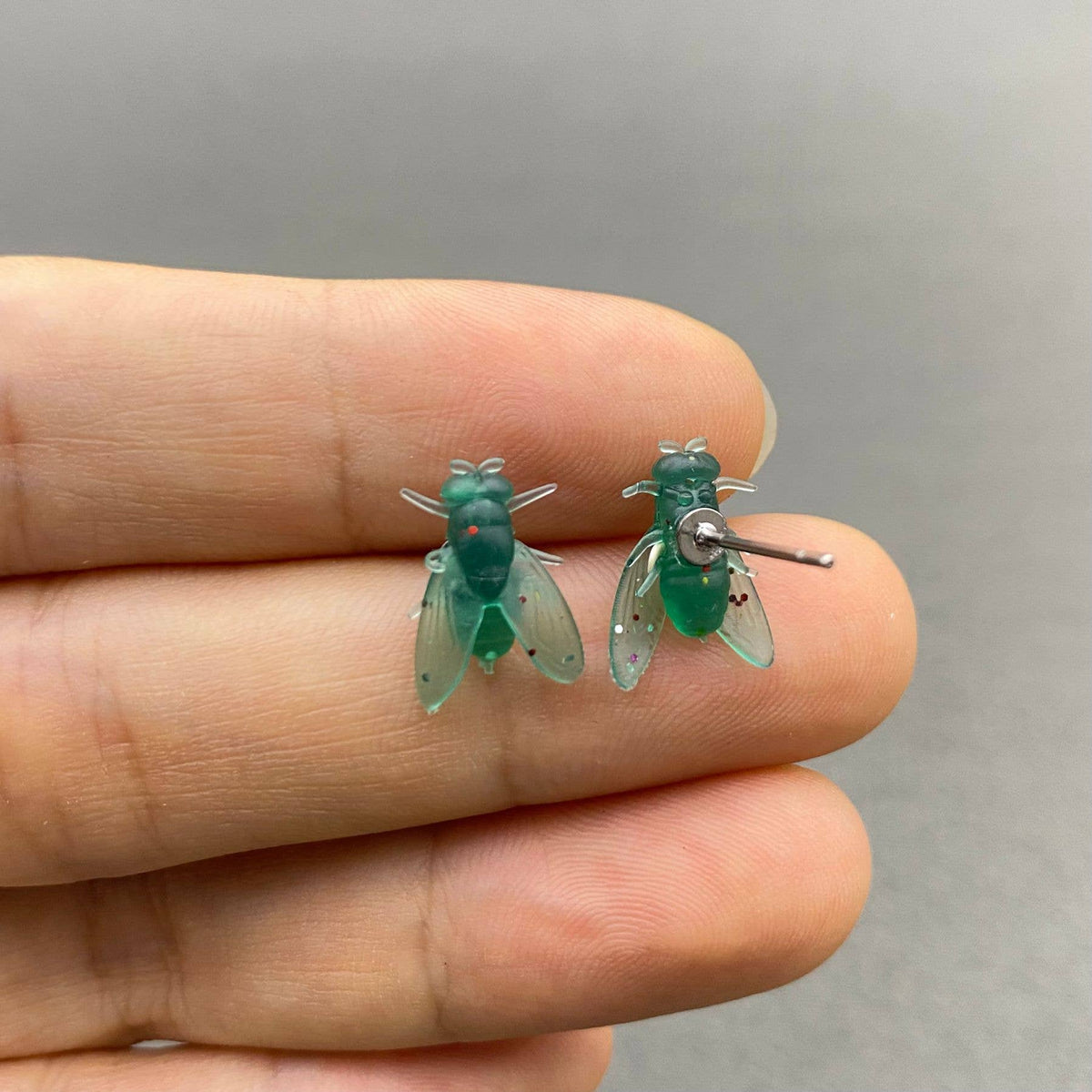 Silicone Fly Ear Studs-Black