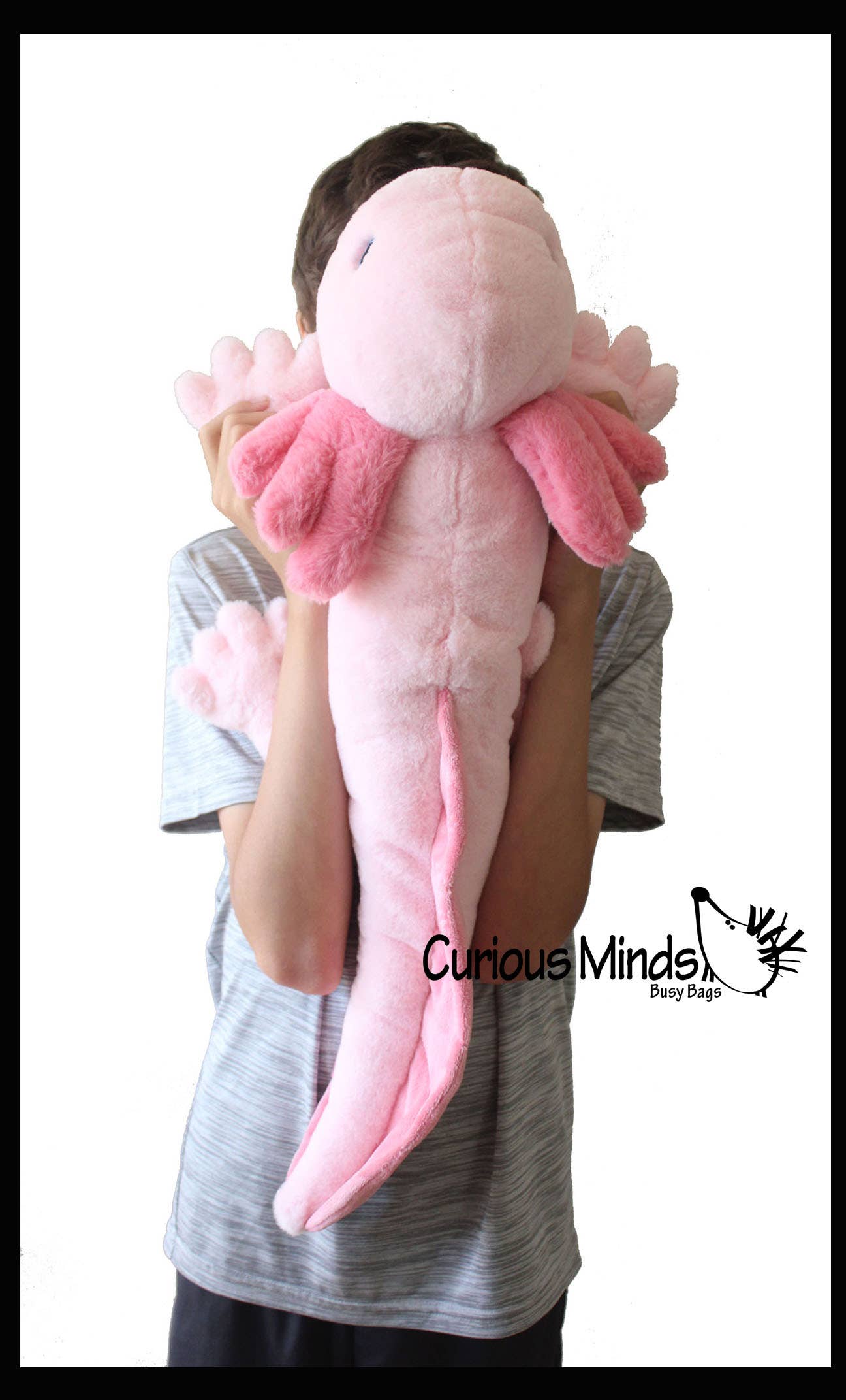 Large Long Plush Stuffed Axolotl