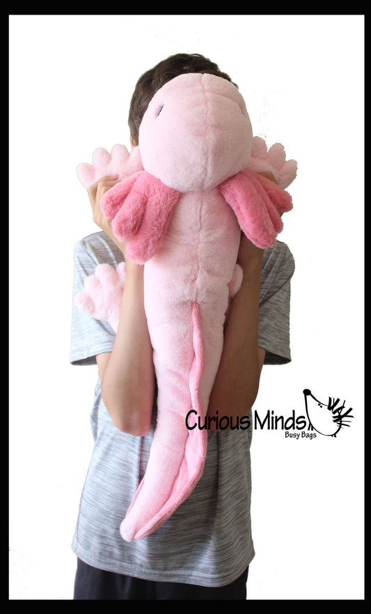 Large Long Plush Stuffed Axolotl