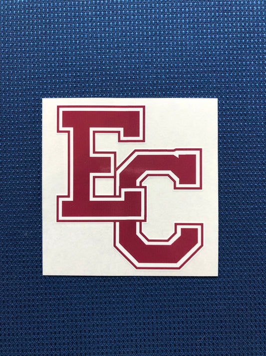 EC Decal on Clear Vinyl, 4x4"