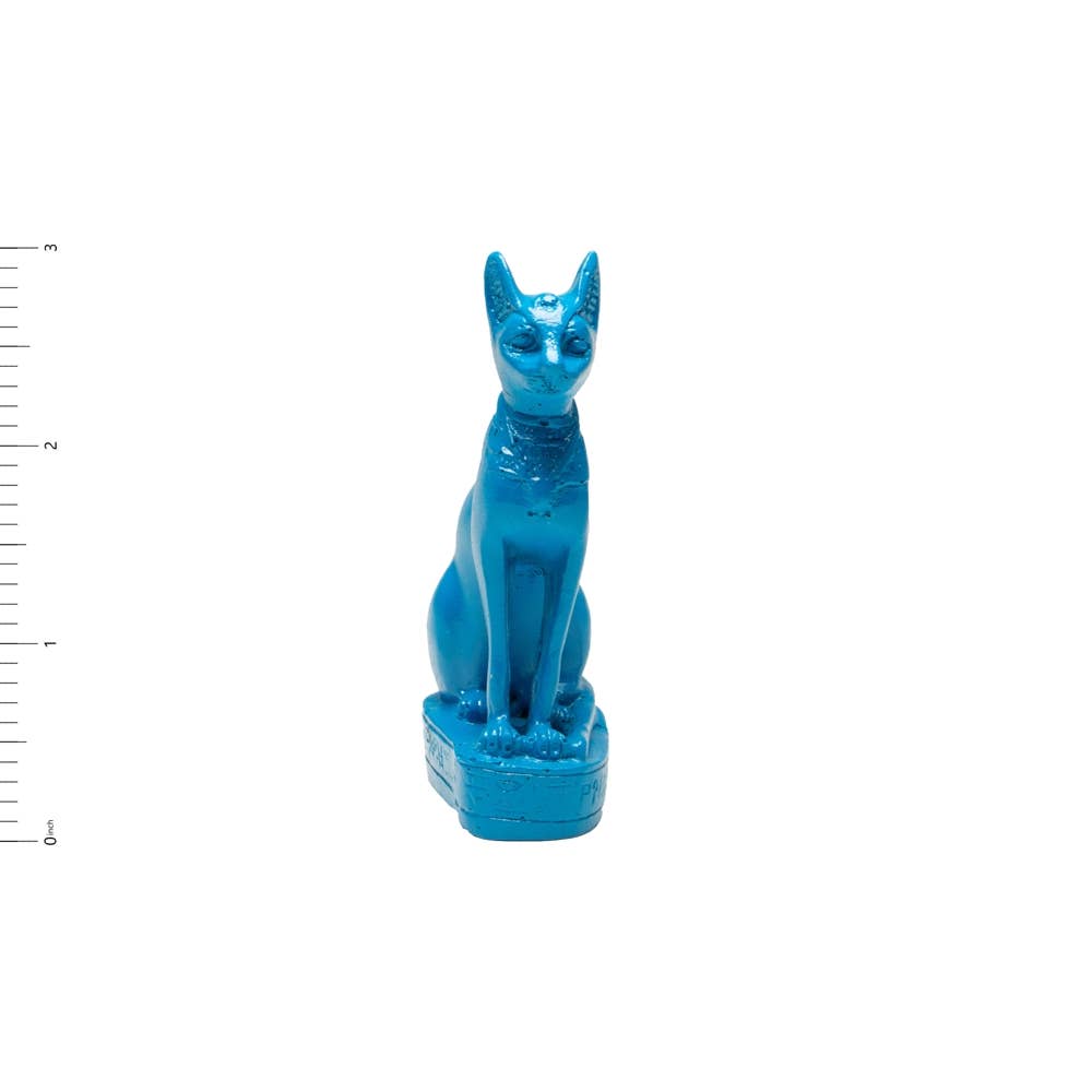 Bastet Cat Statue Blue - Small - Egyptian Goddess
