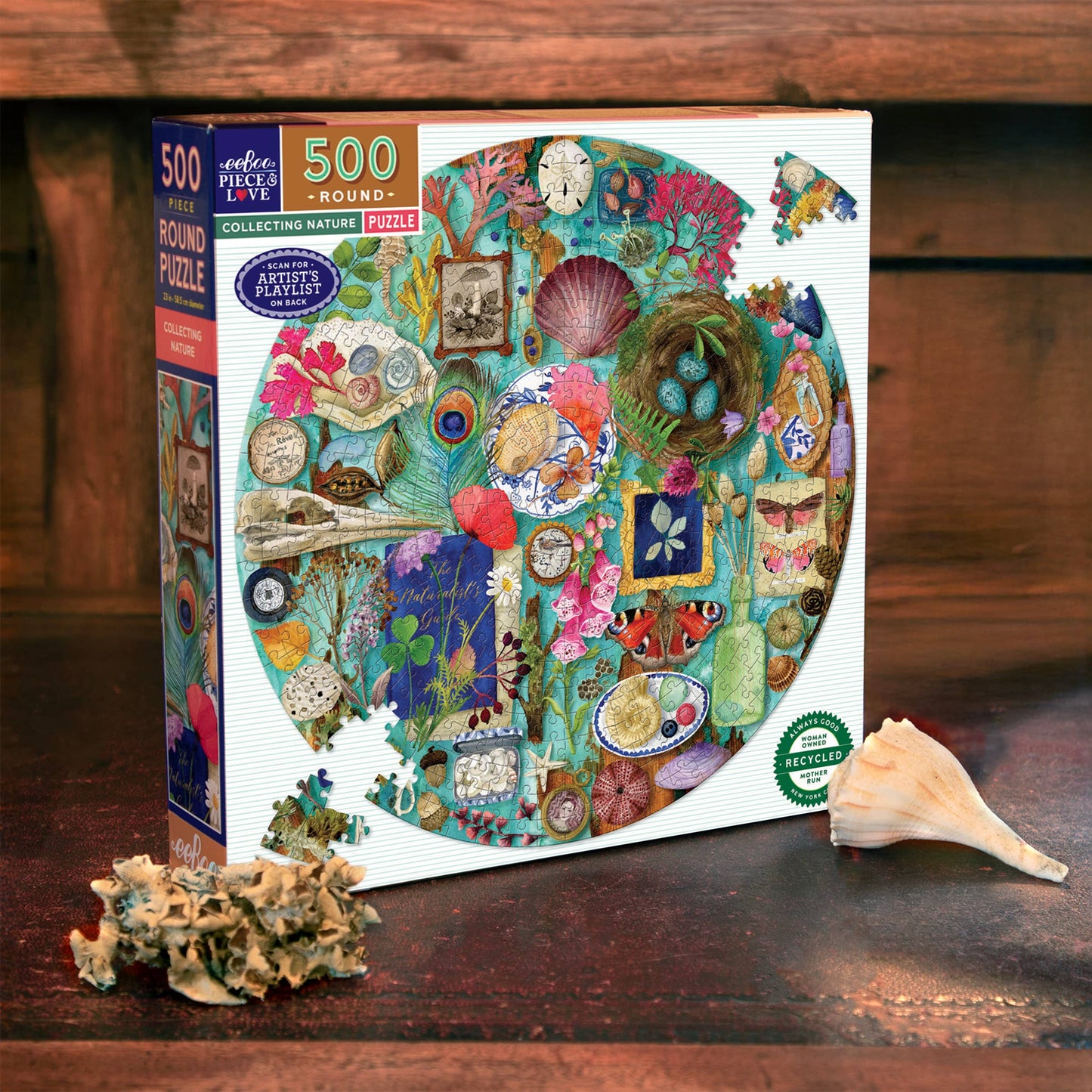 Collecting Nature 500 Piece Round Puzzle