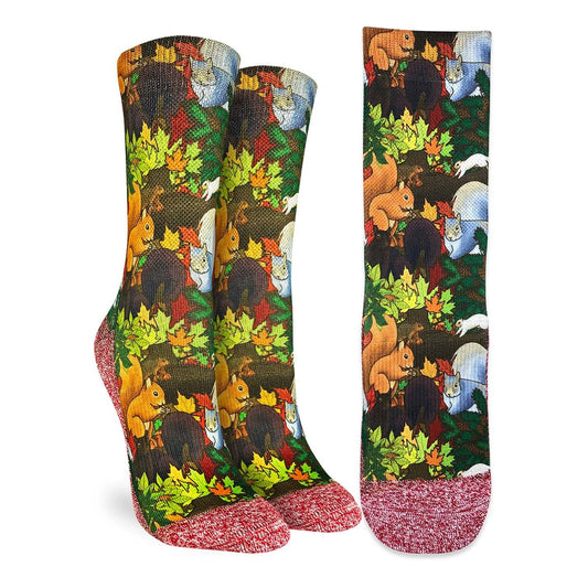 Women's Bushy Squirrels Socks: Shoe Size 5-9